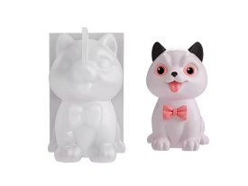 Molde silicona perrito con moño